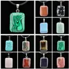 Halsband Smycken Billiga Healing Kristaller Rope Halsband Vackert natursten Pendants Kors Pendants Partihandel Sten halsband