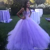 New Modest Sparkly Lavender Prom Quinceanera Masquerade Sweetheart Open Back Bling Crystal Princess Pageant Dresses For Sweet 16 2024