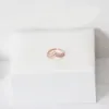 Partihandel-Princess Wish Ring 925 Sterling Silver med Original Box Plated Rose Gold CZ Diamant Hög kvalitet för damer Pandora Elegant Ring