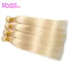 10A Modoll cheveux 3 paquets avec 134 fermeture frontale en dentelle 100 cheveux humains tissage 613 blond malaisien droit remy cheveux paquets w6197630