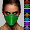 Neue Bar Nachtclub bunte leuchtende Maske LED leuchtende Maske optische Faser Nachtlichtmaske Designer Masken 5976