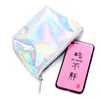 7.4 "* 4.52" Kvinnor Laser Pu Ladder Shape Cosmetic Bag 3Colors Ladies Zipper Coin Purses