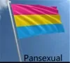 90 * 150cm Rainbow Flag Rainbow Pride Homosexuell Flagge Banner Flagge 100% Polyester mit zwei Metallösen Flagpole LGBT freies Verschiffen