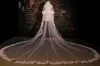 Nigerian Lace Veil Bridal Accessories 2020 Applique Edge Tulle White Ivory 3 Meters Veils For Wedding Events voiles de mariage