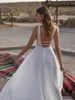 asaf dadush sexy spiaggia abiti da sposa scollo a V profondo pizzo backless boho abito da sposa abiti da sposa su misura