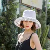 Fashion lady original Brand New South Korean Version Sunshade Female Beach Cap Handcrafted Bucket Hat Outdoor Sun Protection Folding Hats