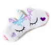 Unicorn Eye Mask Cartoon Masque de sommeil en peluche Couverture ombre bands à dos de yeux adaptés à la maison GB597260Y