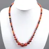 Natural agate necklaces red agate Indian grass agate tower chain necklace natural stone bead necklace