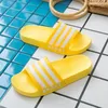 Summer Home Slippers Women Men Indoor Flat Shoes Striped Design Lovers Bathroom Slipper Casual Beach Slipper