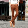 2017 NYA MENS 4 Färg Slim Chino Soft Denim Stretch Jeans Pants Dress Trouser Brown Black Coffee Orange Size 32 33 34 36 38