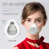 PM2.5 먼지 마스크 스마트 전기 팬 마스크 방지 오염 통기성 안티 스모그 방진 방진 4 필터가있는 야외