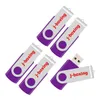 Purple 5pcs/lote 1g 2g 4g 8g 16g 32g 64g girar as unidades USB de flash acionamento de caneta flash de alta velocidade armazenamento de stick stick para laptop para PC MacBook