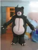 Professionele Custom Black Bear Mascotte Kostuum Karakter Zombie Bear Mascotte Kleding Kerst Halloween Party Fancy Dress