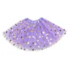 Flickor Bronzing Dots Tutu Kjolar Kids Designer Kläder Baby Guld Polka Dot Kjolar Princess Tulle Ballet Kjol Sequins Shine Pettiskirts Dance Wear