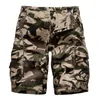 Pantalones cortos para hombre Summer Mens Cargo Camuflaje Hombres Algodón Flojo Trabajo Casual corto con 5 colores Tamaño asiático