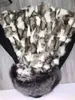 Immagini reali Pellicce Mukla marca finiture in pelliccia di volpe argentata Cappotti da donna resistenti al freddo fodera in pelliccia di volpe bianca e nera parka lunghi neri