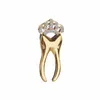 Fashion Crown Tooth Shape Brooch Alloy Crystal Brooches Dentist Gift Women Girls Suit Dress Party Clothes Accessories