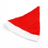 Red Santa Claus Hut Ultra weiche Plüsch Weihnachts -Cosplay -Hüte Weihnachtsdekoration Erwachsene Weihnachtsfeierhüten 200pcs L2656006