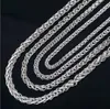 2019 nouvelle mode 3.5mm 4mm 5mm 6mm 50cm / 20 pouces 925 argent 18K collier plaqué or collier pour homme collier tordu Collier bijoux