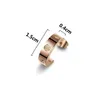 Tytanium Steel 18K Rose Stud Gold Gold Kolczyki dla kobiety Znakomita prosta moda