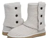 HOT SELL CLASSIC DESIGN AUS WOMEN SNOW BOOTS U58190 KNITTING TALL SHORT WOMEN BOOTS KEEP WARM BOOTS US3-12