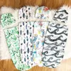 Ins Infant Baby Swaddle Cartoon Sacchi a pelo Neonati maschi Ragazze Coperta di mussola + Cappello 2 pezzi Set Neonato Morbido cotone Cocoon Sacco nanna 14438