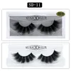 1Pair/lot 100% Real Siberian 3D Mink Eyelashes Full Strip False Eyelash Long Individual Eyelashes Mink Lashes Extension