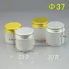 30 gram klart frostat husdjur kosmetisk burk med silver / guld aluminium lock, 30 ml provbehållare, 30g grädburkar