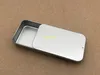 Цельнометаллическая жестяная коробка с выдвижной крышкой серебристого цвета, прямоугольная коробка для конфет USB, чехол 9390112