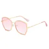 Top quality Women's Men's Round Sunglasses men's women's clothing brand designer retro fashion gold frame sunglasses transparent ocean lens