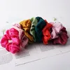 الحرير الصلبة الشعر scrunchies المرأة مرونة العصابات الشعر بسط scrunchie الفتيات أغطية الرأس حريري حلقة ذيل حصان حامل 30 ألوان