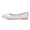 Nouvelles femmes Chaussures plates en cuir talons plate-forme Chaussures Femmes Blanc Toe cuir Fille Pointu Chaussures Flats