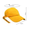 Doleft New Arrivals Long Straps野球キャップ男性調整可能なストリートウェアレタースナップバックキャップユニセックスコットンイエロートラック帽子1437915