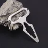 EDC Self-defense Spiked Defense keychain Outdoor Multi Functional Combined Wrench keychain Stainless Steel Bottle Opener Camping Tool