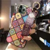 Wrist Strap Case For iphone 7 8 6 6s plus 12 Mini 11 Pro Max Case For iphone XR X Xs max Flower Soft TPU Phone Holder Case Cover