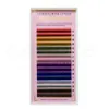 Estensione ciglia di visone colorato arcobaleno Ciglia di colore visone finto Ciglia finte colorate 16 file 8 colori RRA704