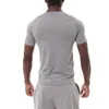 メンズTシャツスポーツフィットネスジョギングタイツクイック乾燥通気性圧迫用バスケットボールトレーニングポロスTシャツ半袖