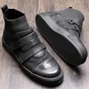 Hot Sale-uine Lederen Haak Loop Enkellaarzen Man Casual Laarzen Jongen Trendy Sok Sneakers Schoenen