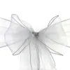 Romantyczny Solidny Kolor Organza Krzesło Sashes Bow Sash Na Wedding and Events Supplies Party Decoration W8613