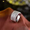 Lyxig kvinnlig liten zirkonsten Ring 925 Silver Bröllopsmycken Löfte Förlovningsringar för kvinnor 2019 Alla hjärtans dag gåvor