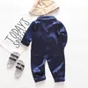 Yürümeye başlayan Bebek Erkek Uzun Kollu Katı Üstler + Pantolon Pijama Pijama Kıyafetler Set 2 Adet Giysi Sprig Sonbahar Kıyafetler