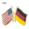 U.S.A Англия Дружба Флаг Металлические Булавки Значки Декоративные Брошь Булавки для Одежды XY0289-4