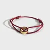 Atacado- designer de joias pulseiras femininas ouro anel de amor único mão vermelho preto corda pulseiras de amor para mulheres homens pulseiras Pulseras