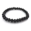 black faceted beads