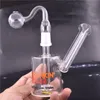 mini bécher en verre bong huile Dab Rig Bong Heady plates-formes pétrolières épaisses cire fumer narguilé barboteur bong avec tuyau et bol de brûleur à mazout en verre