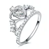 Wholesale Round Cut Top Quality CZ Silver Ring Size 6 7 8 9 For Women Lady Jewelry Drop Shipping