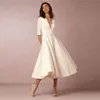 Vintage Summer Dress Women 2019 Casual Plus Size Long Party Dress Kvinnlig elegant Deep V Neck Ball Gown White Dresses 3XL J190601