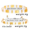 Fashion-2 Pcs Colorful Miyuki Tila Tile Glass Seed Beads Lovers Bracelets Boho Adjustable Wristband Jewelry Gifts For Women Girls 194K