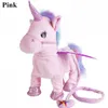 Cantando e camminando Unicorno elettronico peluche Robot Cavalli Nuovo regalo di Natale Giocattoli elettronici di peluche per bambini Regali di compleanno 35 cm1042681