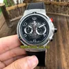 High version 45mm 0124 Japan VK Quartz Chronograph Movement Skeleton Dial Mens Watch PVD Black Steel Case Rubber Strap Sport Watch8239833